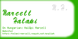 marcell halapi business card